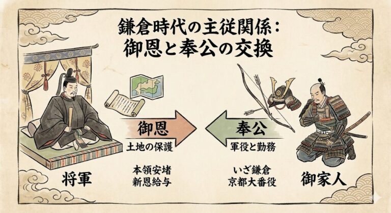 【歴史】鎌倉幕府の仕組みを世界一わかりやすく解説!1185年説と御恩・奉公 | 中学社会 歴史塾