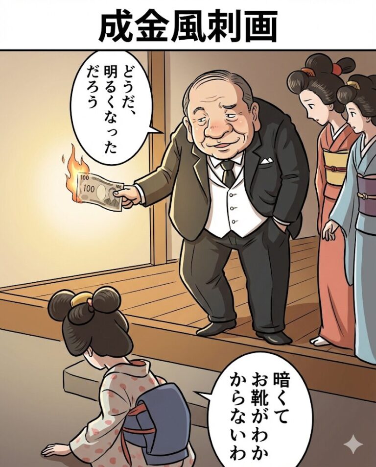【大正時代】成金の風刺画「どうだ明るくなったろう」の意味と背景をわかりやすく解説! | 中学社会 歴史塾