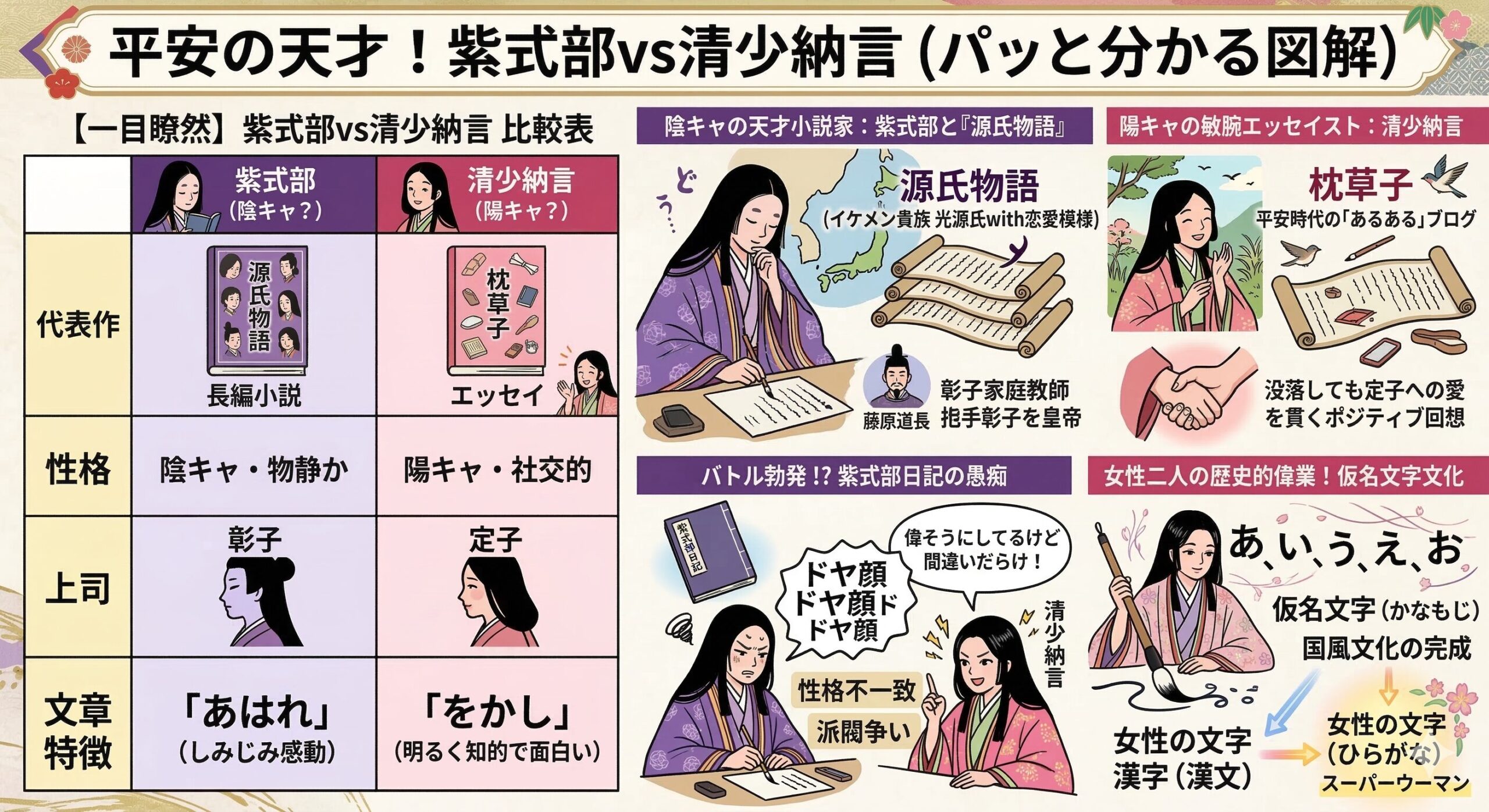 紫式部と清少納言の違い